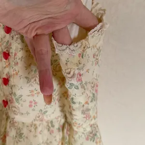 Vintage 70s Candi Jones Ditsy Floral Sun Maxi Dress Sz‎ XXS Strappy Ties Yellow thumbnail 5