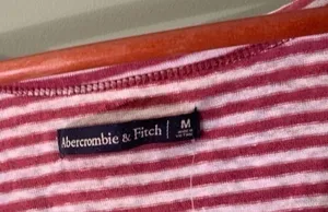 Abercrombie & Fitch peplum burgundy stripe… thumbnail 3