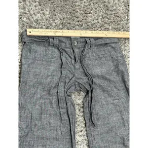 Converse One Star Women’s Gray Wide Leg Pants Cotton Belted Low Rise Size 4 thumbnail 10