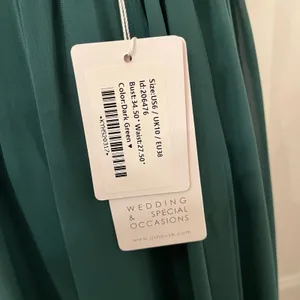 NWT JJ's House Chiffon Bridesmaid Dress Cascading Ruffles Sz 6 Dark Green 206476 thumbnail 13