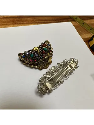Lot Of 2 Hair Clip / Hair Accessory - Rhinestone thumbnail 5
