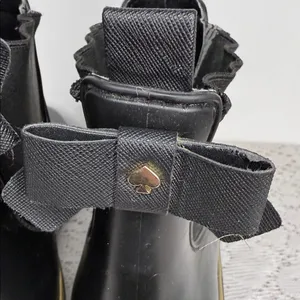Kate Spade New York Sedgewick Chelsea rain boots gold trim sz 10 thumbnail 7
