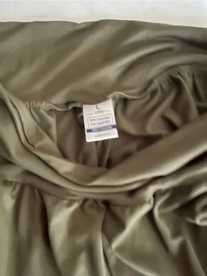 Source Unknown Olive Green Draped Jogger Pants thumbnail 3