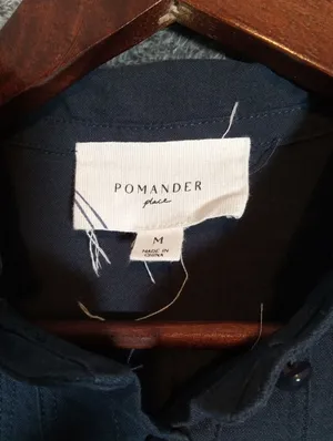 Pomander Place Polly Dress Navy Blue Popover Pockets Coastal Oversized SiZE M thumbnail 3