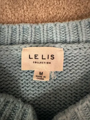 Le Lis Light Blue Sleeveless Crewneck Knit Vest thumbnail 2