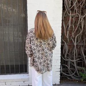 Free People Vintage 90s Marc Ware floral retro corduroy print jacket thumbnail 4