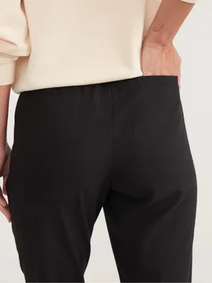 Marine Layer Allison Black Elastic-Waist Pants,Size S,97%Tencel,3%Spandex thumbnail 6