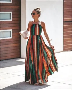 Vici stripped maxi dress thumbnail 2