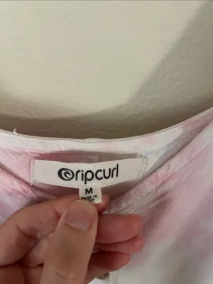 Rip curl boho Wipeout Pastel Tie Dye button down mini Dress M thumbnail 5