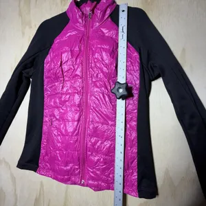 Calvin Klein Performance Jacket‎ Women’s XL Pink Black Quilted Full Zip thumbnail 7