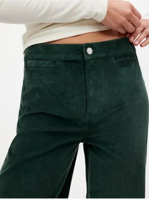 Madewell Emmett Wide Leg Corduroy Pants in Luxury Forest Green Size 26 thumbnail 9