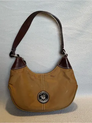 Dooney & Bourke Wayfarer Brown Canvas Nylon Hobo Shoulder Bag thumbnail 1