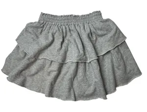 Aerie Women's XS Gray Tiered Ruffle Mini Skirt‎ thumbnail 1