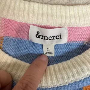 &merci Womens Multi Colored Checkered‎ Ivory Sweater Vest Preppy Large thumbnail 5