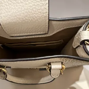 Coach North South Mini Tote Women Small White Excellent Pebbled Leather‎ Bag thumbnail 9