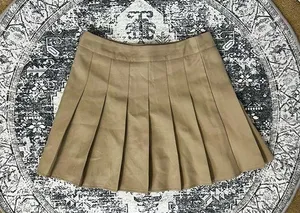 Classic Tan Pleated Skirt thumbnail 1