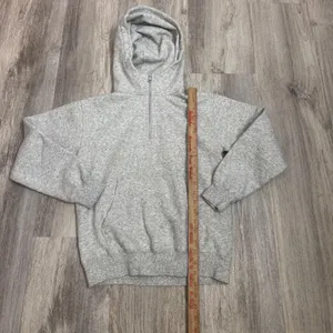 Tna Aritzia Heather Grey Quarter Zip Fleece Hoodie‎ Sweatshirt XS thumbnail 7