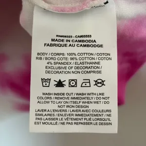 Nike Womens XL Pink Tie Dye Cropped Sweatshirt Long Sleeve Crewneck Logo Top thumbnail 7