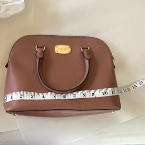 Michael Kors Dusty Rose Gold accents Leather Satchel Crossbody Bag thumbnail 12