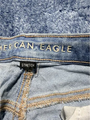 American Eagle Light Wash Stretch Denim Shorts thumbnail 3