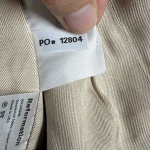 Reformation XS Tan Pinstripe Cropped‎ Blazer Single Button Deadstock Viscose thumbnail 8