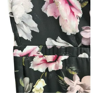 NWT AQUA Formal One Shoulder Ruffle‎ Floral High-Low Midi Dress Black Size 4 thumbnail 11