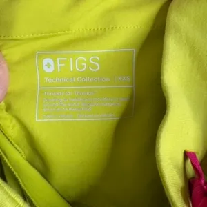 FIGS Women’s Technical Collection XXS Jogger Scrub Pants Chartreuse Green Pink thumbnail 2