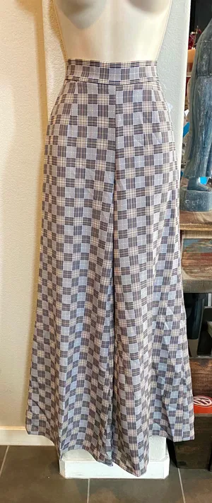 Lena Gabrielle NWT high waisted plaid palazzo pants. Sz 2 thumbnail 1