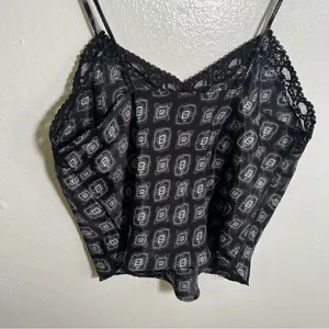 Vintage Victoria's Secret Gold Label Womens Size Small Camisole Black White Lace thumbnail 6