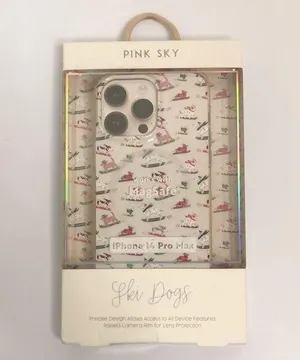 Pink sky nwt Ski Dogs iPhone 14 Pro Max Case with MagSafe winter Christmas thumbnail 1