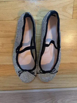 Loeffler Randall Leonie Crystal Mesh Mary Jane Flats in Silver - Size 9 thumbnail 5