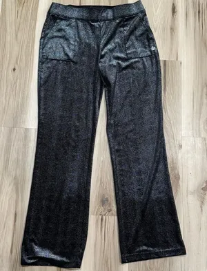 Juicy Couture Black Metallic Sweatpants Joggers Women’s Small thumbnail 1