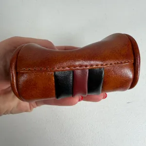 Vintage 70s Coin Purse Kiss Lock Coin Purse Pouch Striped Faux Leather Retro thumbnail 5