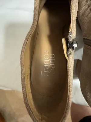 Franco Sarto Tan Suede Woven Ankle Boots Size 9 – Zip Booties thumbnail 5
