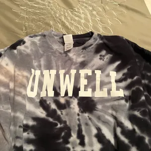 Tie-Dye Men's Sweater - Black and Gray thumbnail 3
