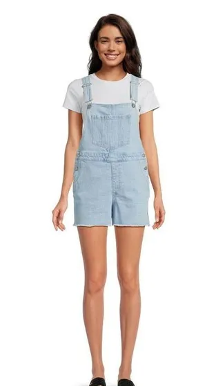 No Boundaries Relaxed Boyfriend Shortalls, 3.5" Inseam, Women's M(7-9) thumbnail 1