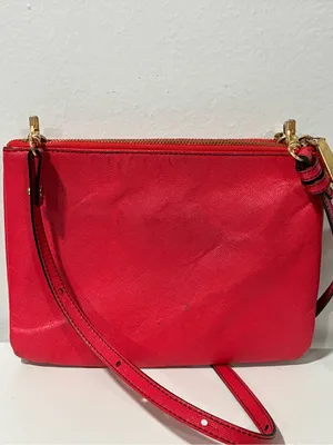 Brahmin Pink Soft Leather Double Pocket Crossbody‎ Bag thumbnail 4