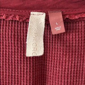 Anthropologie Pilcro v neck waffle henley sz L thumbnail 4