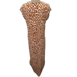 Denim & Co Tan Giraffe‎ Animal Print Maxi Dress with Pockets Casual Size Medium thumbnail 5