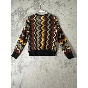 Missoni X Target Chevron V Neck Blouse Medium Retro Mod Geometric Knit Eclectic thumbnail 3