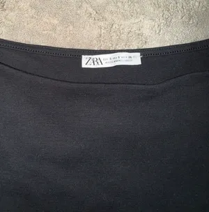 Zara black cropped off the shoulder top thumbnail 2