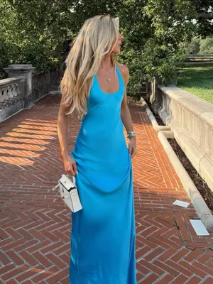 Staud Juanita Dress in Pool 6 thumbnail 2