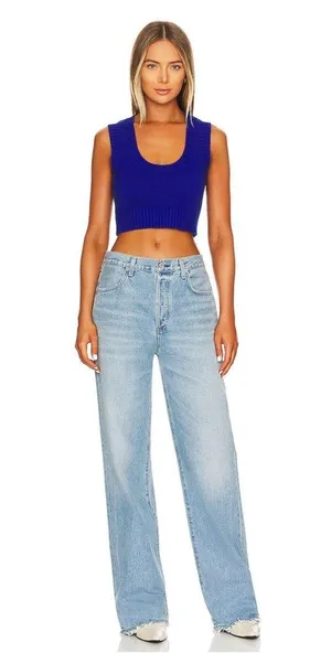 superdown Patricia Knit Top in Bright Blue thumbnail 4
