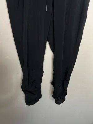 Athleta‎ Attitude Black Drawstring Ruched Joggers thumbnail 5