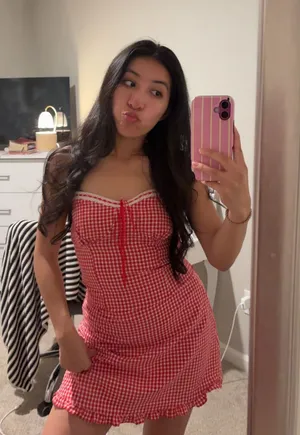 Two piece red gingham set Size M thumbnail 1