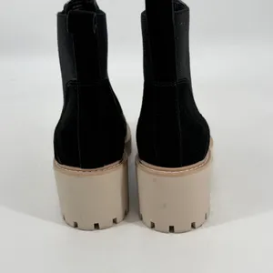 Dolce Vita Black Suede Chelsea Boots Lug Sole Platform‎ Ankle Booties Womens 9.5 thumbnail 3