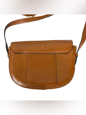 NYDJ‎ Leather Half Moon Crossbody Bag Brown thumbnail 6