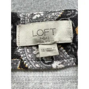 Loft Womens 12 (32x22) Pencil Skirt Textured Twill Old Money Preppy‎ Paisley thumbnail 5