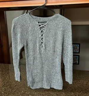 Peekaboo Ribbed Sweater thumbnail 1