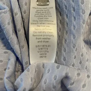 Athleta Chi Dot Mesh Workout Active Crop Tank Blue‎ size XS Sporty Athlesiure thumbnail 9